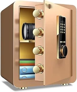MXCERH Electronic Safes Deposit Small And Medium-sized All-steel Anti-theft Lock Jewelry Strong,Gold smart home safe