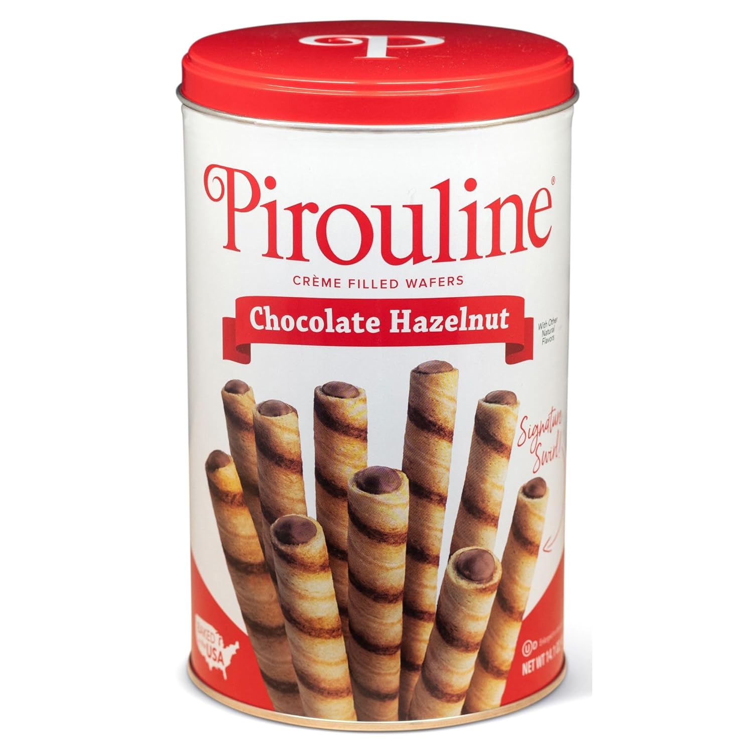 Pirouline Rolled Wafers Chocolate Hazelnut Rolled Wafer Sticks, Crème Filled