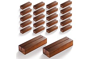 [20 Pack] Table Number Holders Wood Wedding Signage Display Place Card Holders