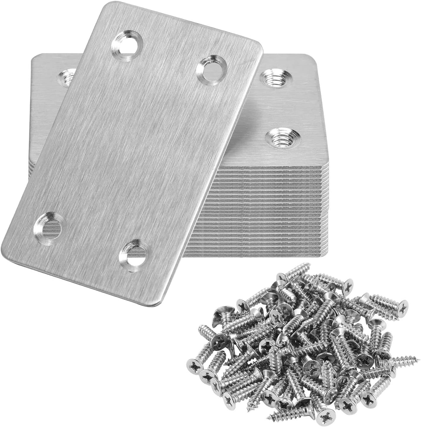 2.4 x 1.5 Inch Flat MLK MLK Silver Flat Mending Plate Stainles...