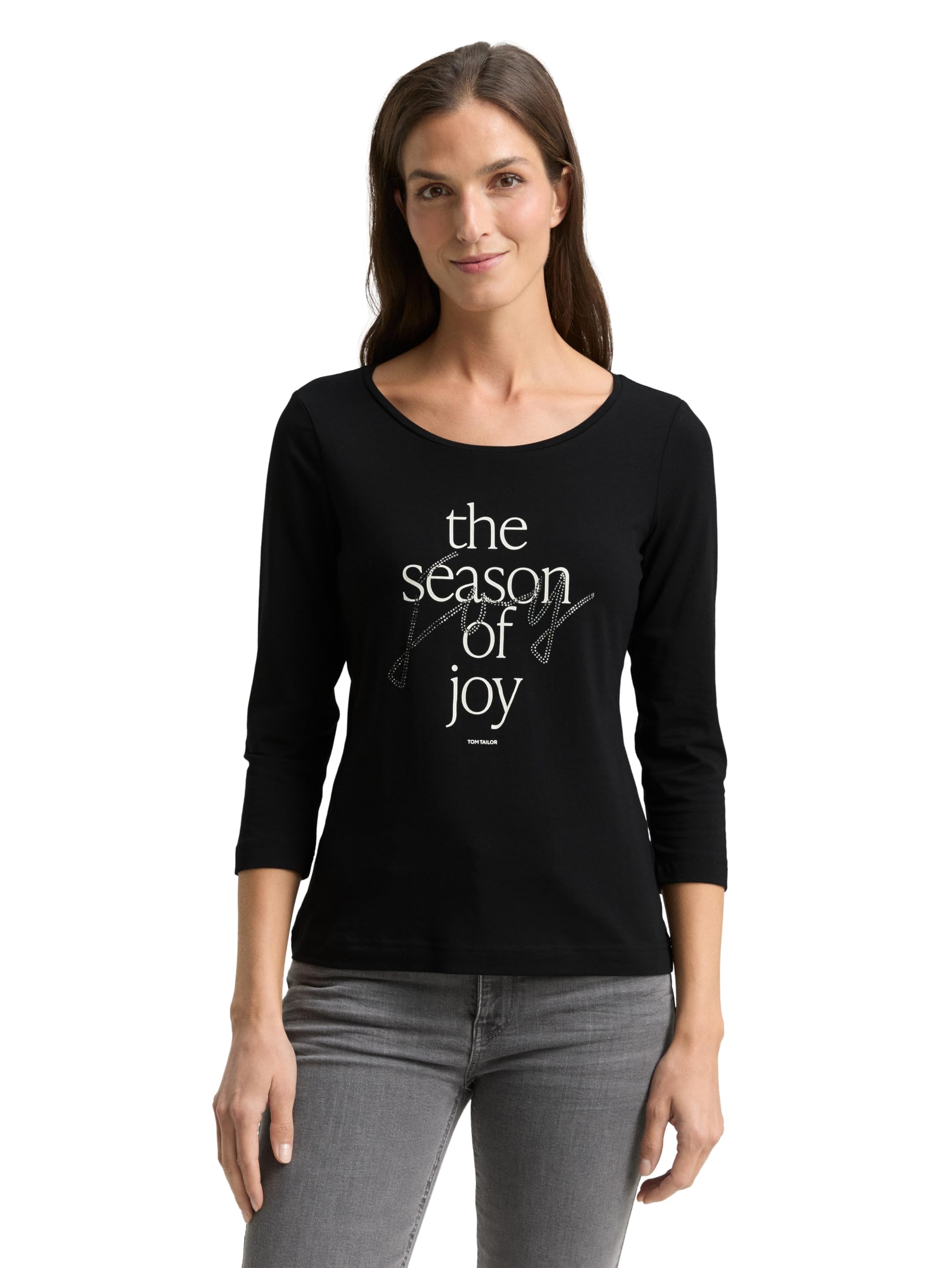 TOM TAILOR Damen Langarmshirt mit Print