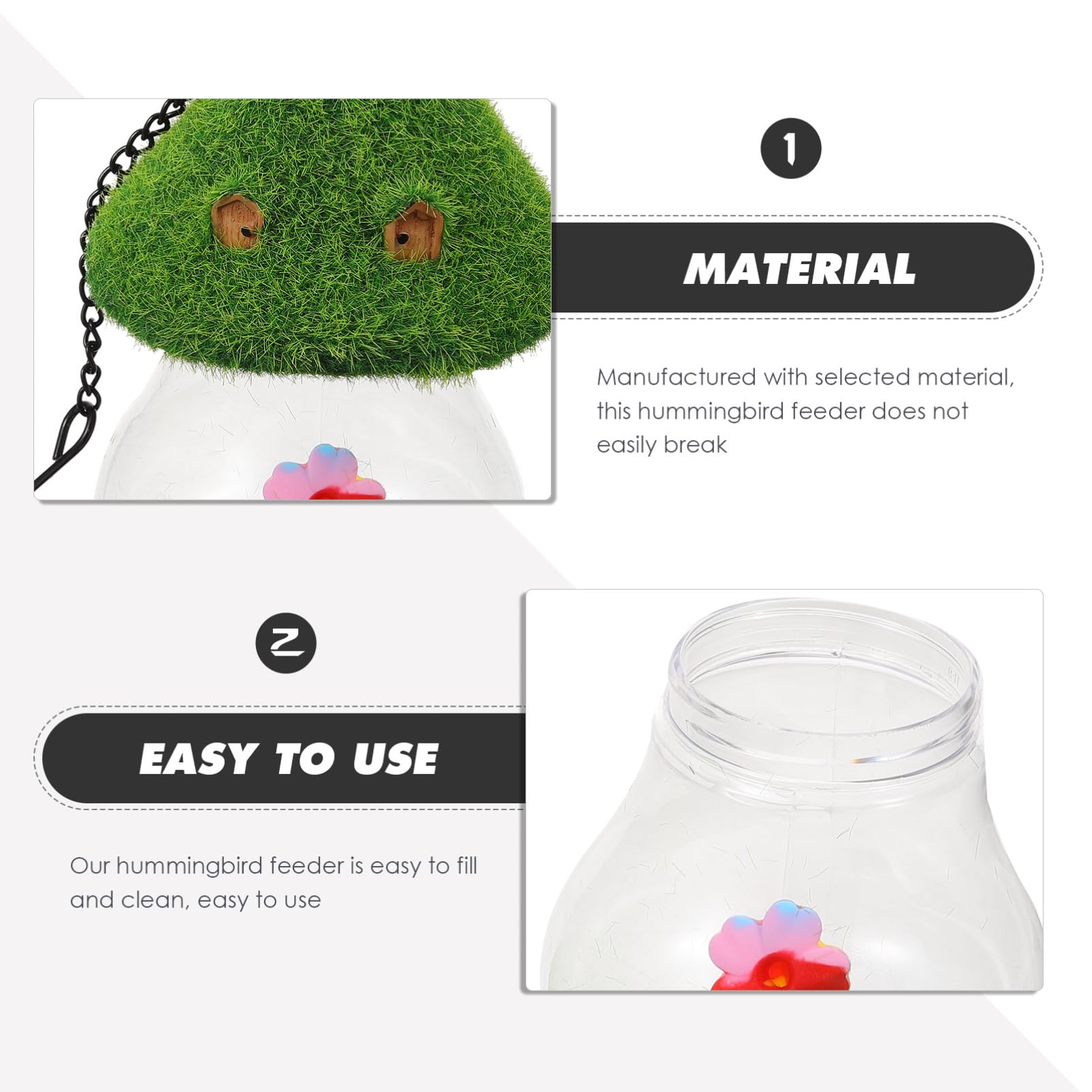 YARNOW 3 Piezas comedero de colibrí Bird Feeder bebederos de pajaros comederos Colgantes para pájaros Foso de Hormigas alimentador comederos para pájaros delicados para Exteriores páginas