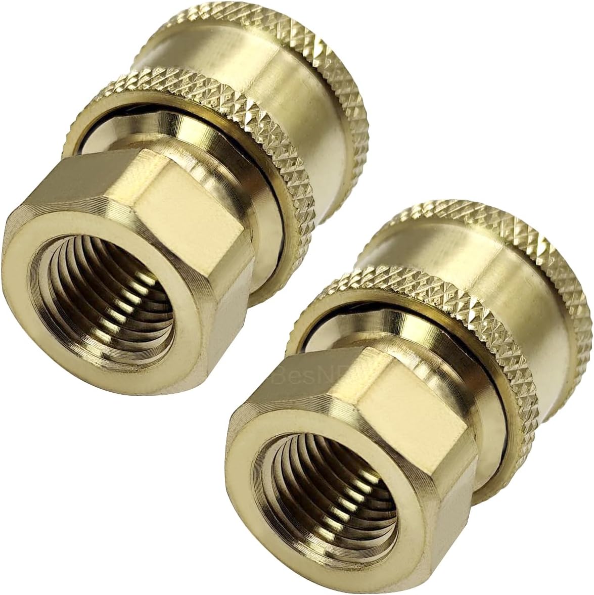 2 Pcs Brass Pressure Washer Coupler,1/4 Inch Quick Connect to Female NPT