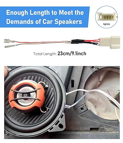 Miniatura 5 de Reemplazo del arnés de cableado del altavoz de la puerta delantera del coche para Toyota Rav4CamryHighlander 2008-2022, Subaru