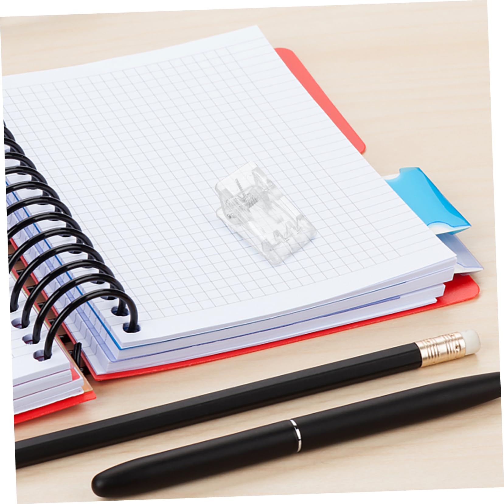 SHINEOFI 5 Sätze Transparenter Ausweishalter Miniclips Hängend Größe Büroklammern Mini-klemmen Abzeichen-clip Federclip Zum Basteln Transparenter Federclip Plakatwandclip Acryl 60 Stück * 5