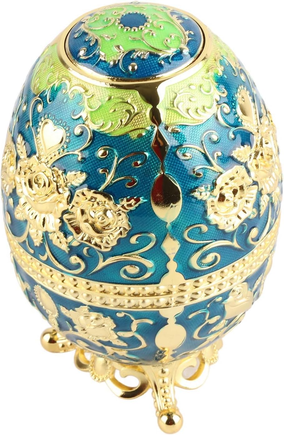 Egg Shaped Toothpick dispensers, Alloy with Food Grade Plastic PP Liner, Press Type Toothpick Holder, Decorative and Portable for Home Use