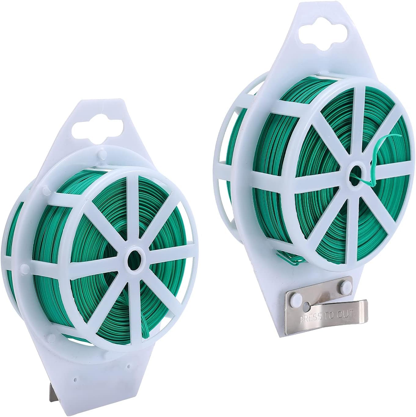 HONBAN Plastic Twist Tie Wire Spool with Cutter for Garden Yard Plant, Tie Use for Plants,Cloth Wire,Binding Bags,Flowers and Trees Cable,Packing Rope 100m (Green) (Pack of 2) (B092J6SGSL) Amazon Price History, Amazon Price Tracker