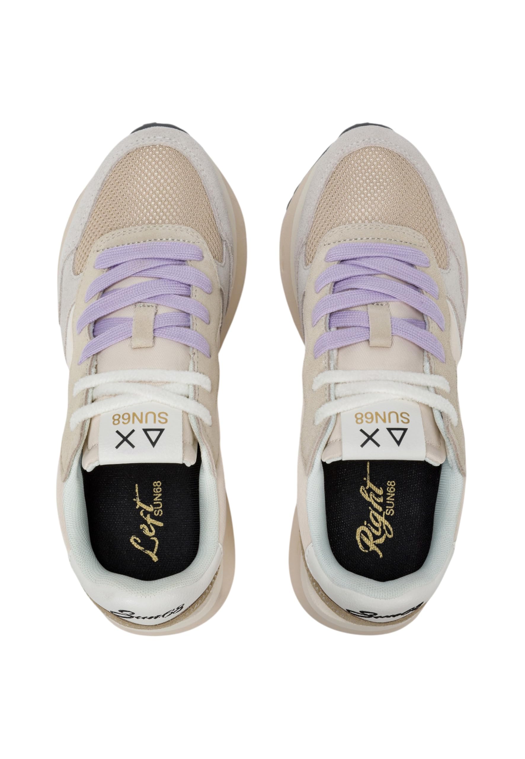 SUN68 Donna Sneakers Basse Z45213 Poliestere Panna 39