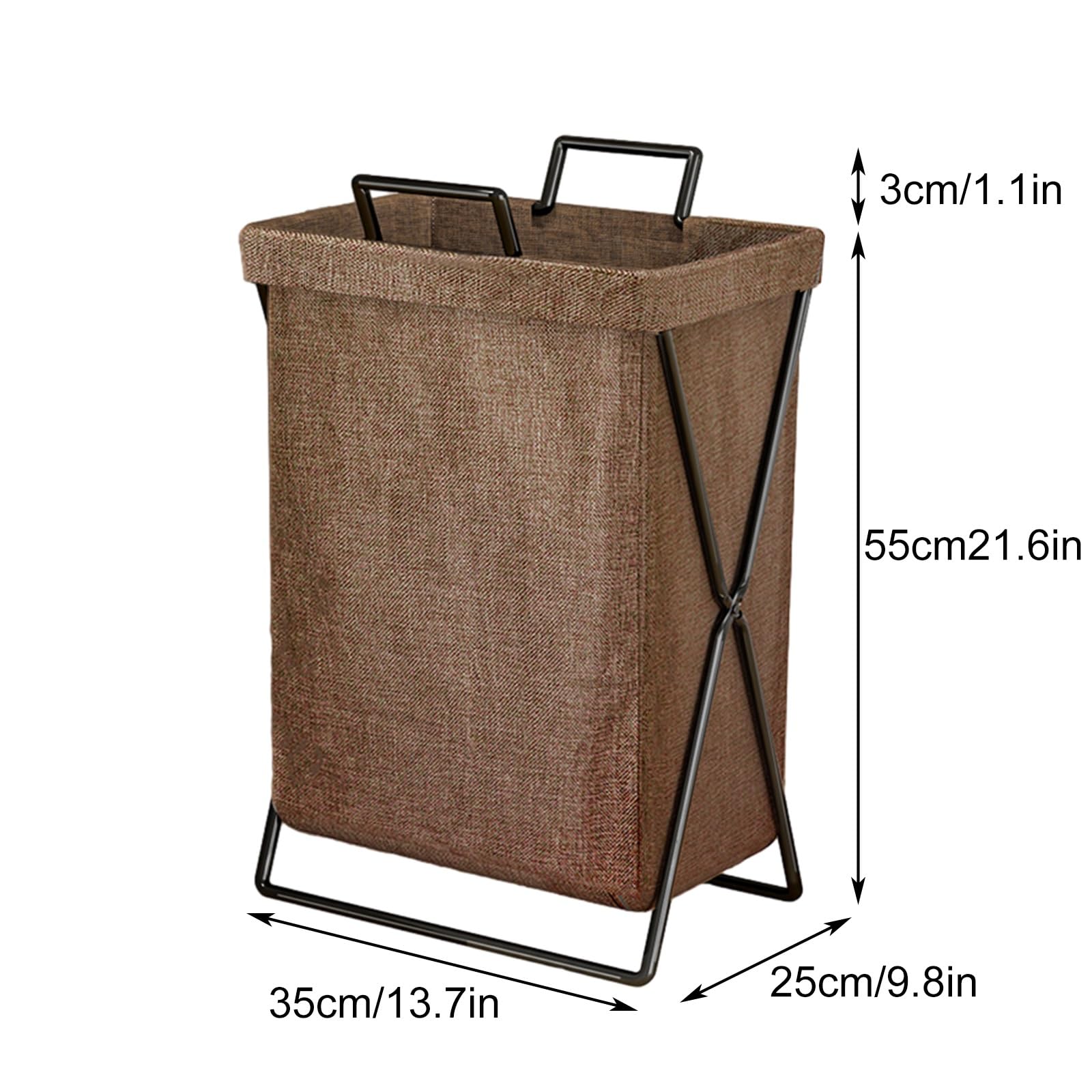 Cesto Della Biancheria, Cesto per Vestiti Impermeabile con Manico, Organizzatore Pieghevole per Giocattoli Durevoli, Arredamento per Camera Da Letto per Ragazzi, Ragazze, Adulti ( Color : Brown )