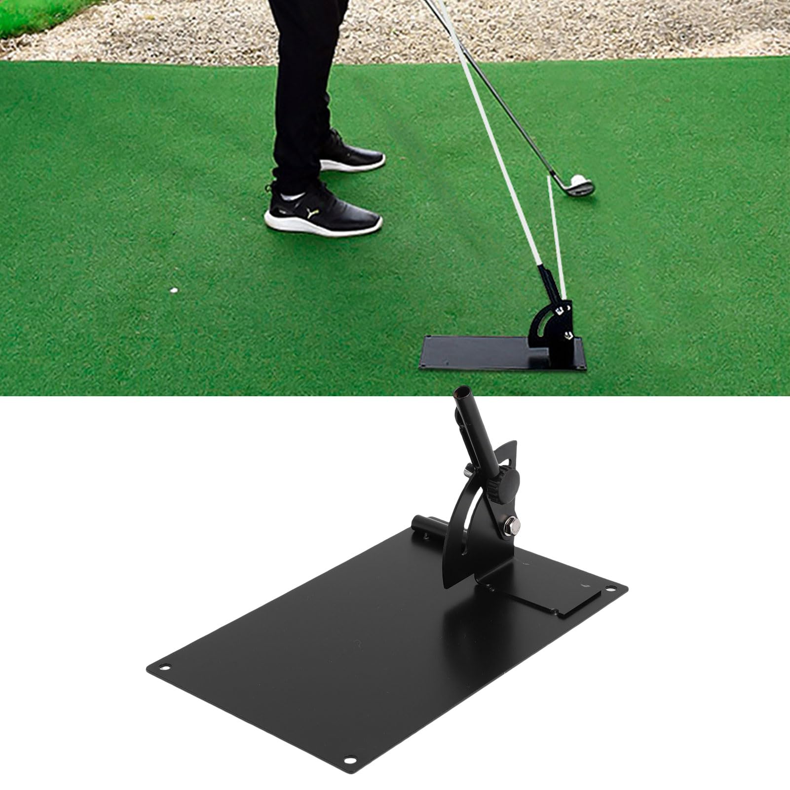 Placa de Entrenamiento de Swing de Club, Soporte de Palo de Alineación de Base Ponderada para una Mejor Coordinación, Golfistas de Todos los Niveles, Hierro, 9,1x5,7 Pulgadas