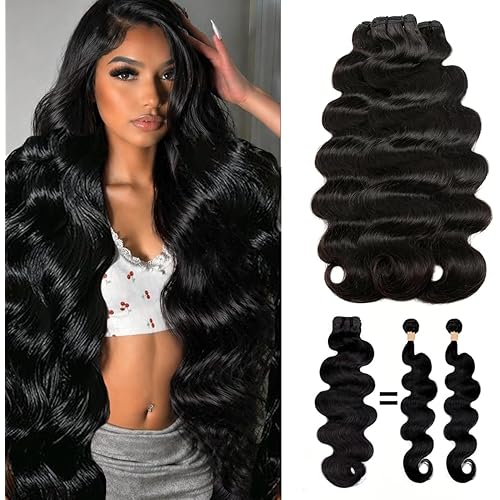 Bundles Human Hair Body Wave, 3 Bundles 18 20 22 Inch, Ultra Thin Double Drawn Sew In Weft, Unprocessed Raw Virgin Real Human Hair Extensions, Cuticle Aligned, Triple Lifespan, Reusable
