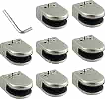 Morsetti Vetro Regolabili 10-12mm | 6 Pezzi Acciaio Inox Per Ringhiere E Scale - Foto 4