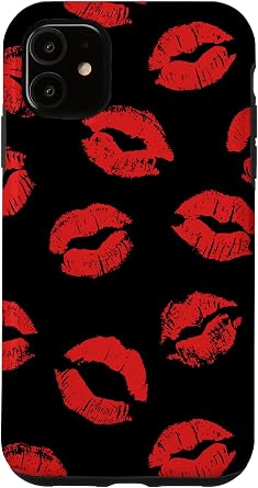 Cute Red Lipstick Kisses Kiss Lips For Girls and Women Case for iPhone 11
