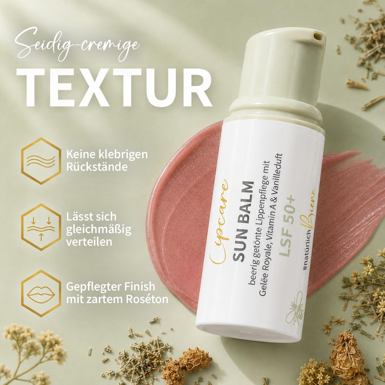 Lip Care Set I Bee Balm & Sun Balm - Sonennschutz für deine Lippen und feuchtigkeitsspendende Formel mit Manuka Honig