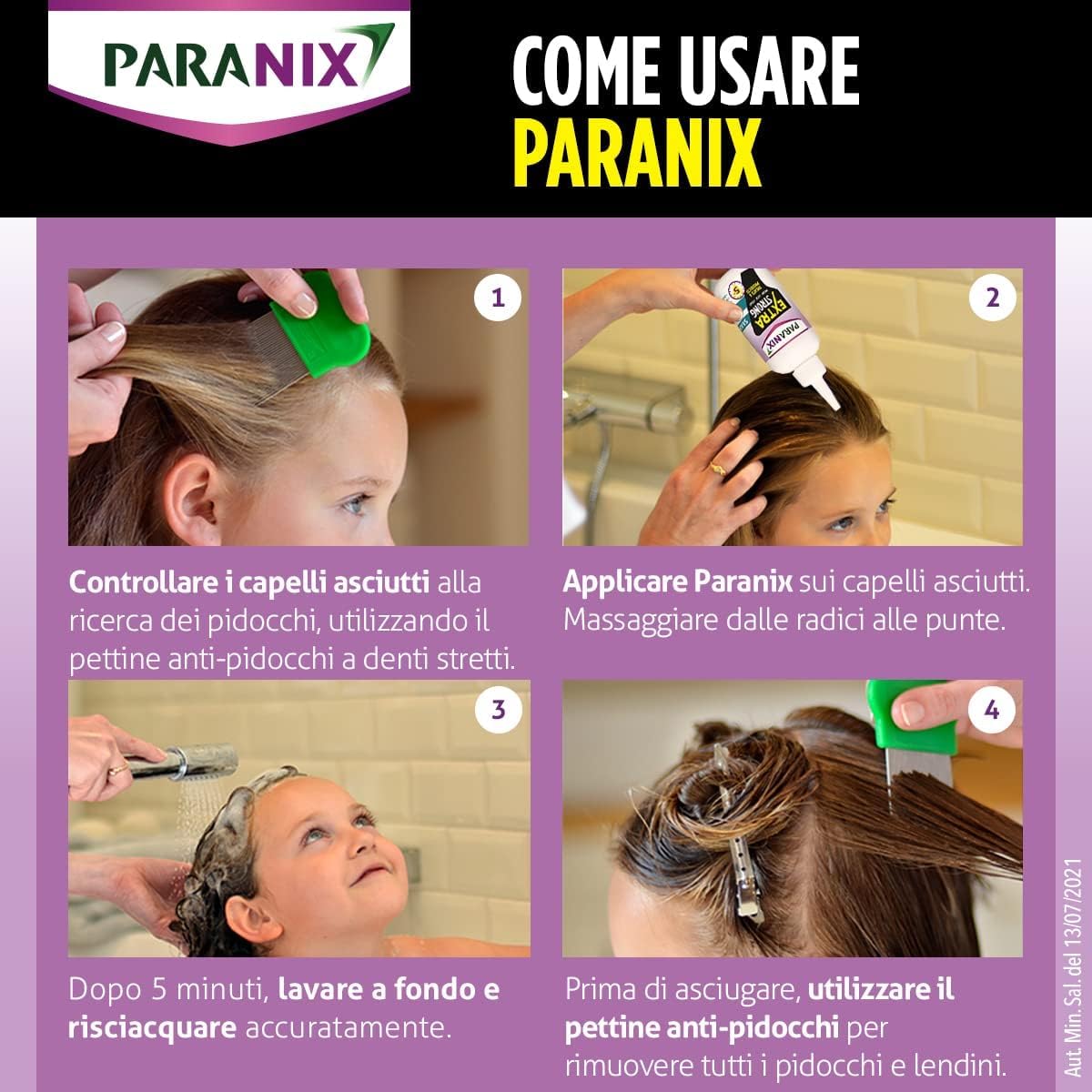 Paranix Shampoo Extra Forte Tratta & Previene Pidocchi e Lendini In 5 Minuti, Multicolore, 200 ml