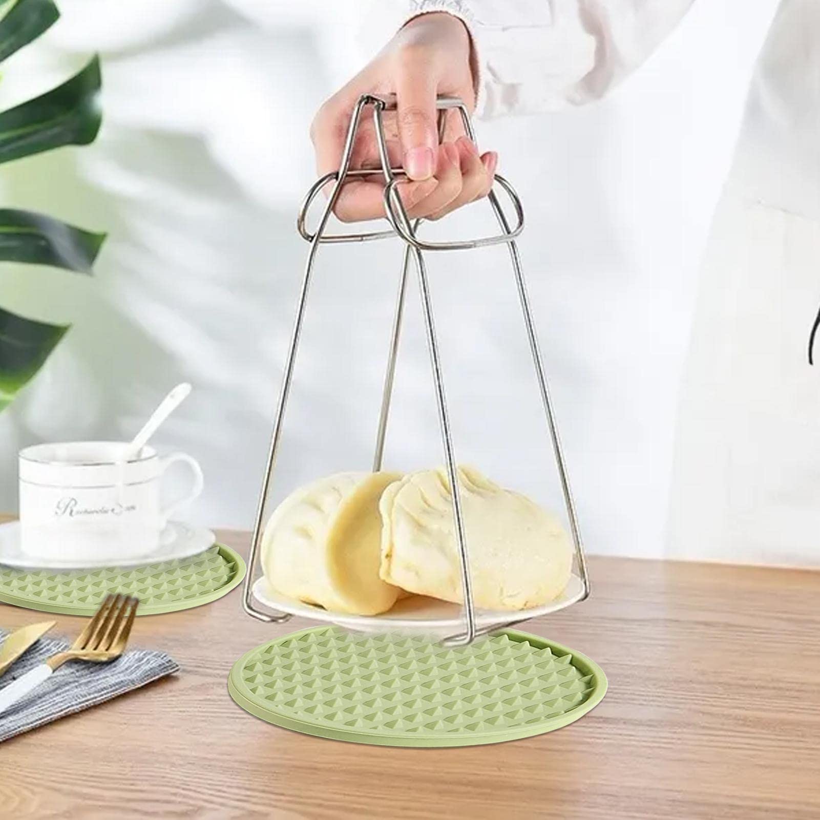 Confezione da 8 sottobicchieri in silicone, per bevande calde