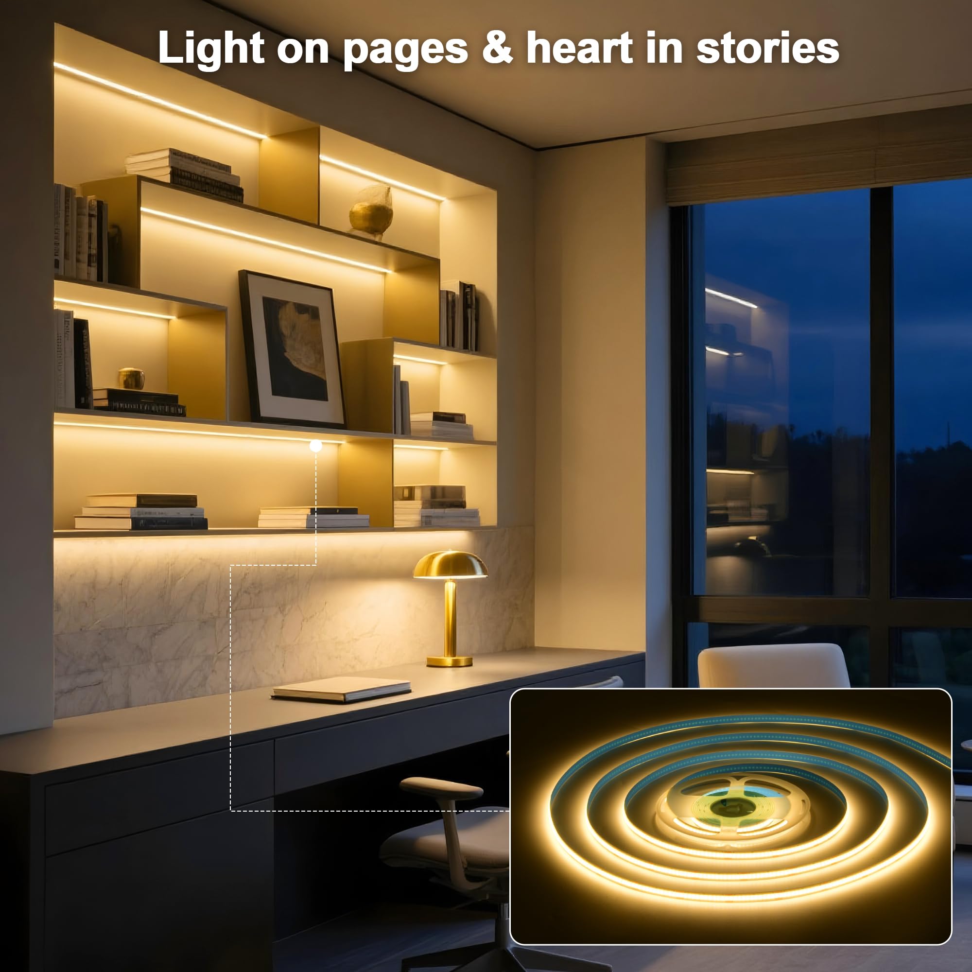 Tira de luz LED USB de 5 V 1 m, tira de luz cálida, tira LED corta brillante y flexible de 5 V para debajo de gabinetes, cocina, retroiluminación