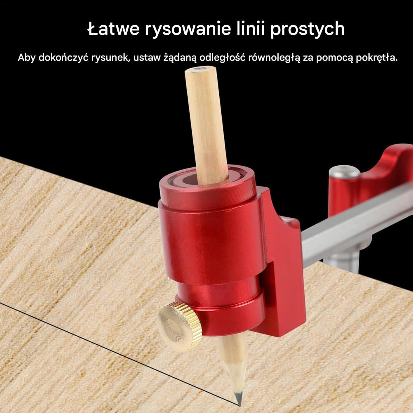 Linijka Do Stolarstwa Wielofunkcyjne Narzędzie Do Obróbki Drewna | Linijka Do Prostych i Łukowych Oznaczeń Dla Stolarstwa Dla Renowacji Budowy Produkcji Mebli Fachowców Początkujących