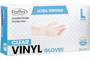 Disposable Gloves: Large, Latex Free, Vinyl Gloves for Safe, Industrial Use