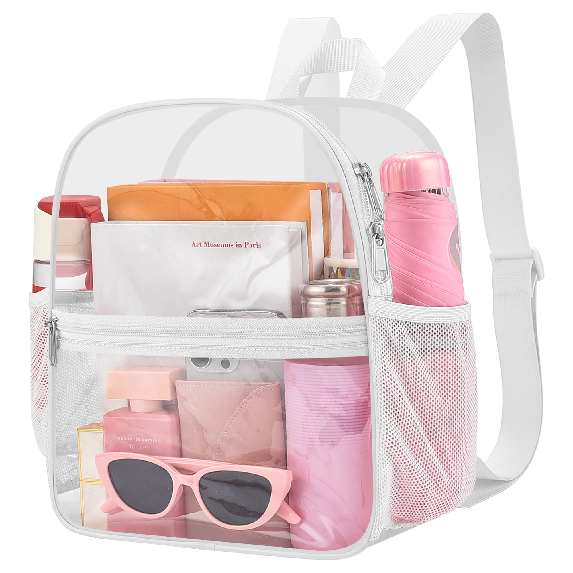 Oraben Small Clear Backpack for Stadium Events Stadium Backpack Waterproof 12x6x12 Clear Bag for Adult Concert Sport Work