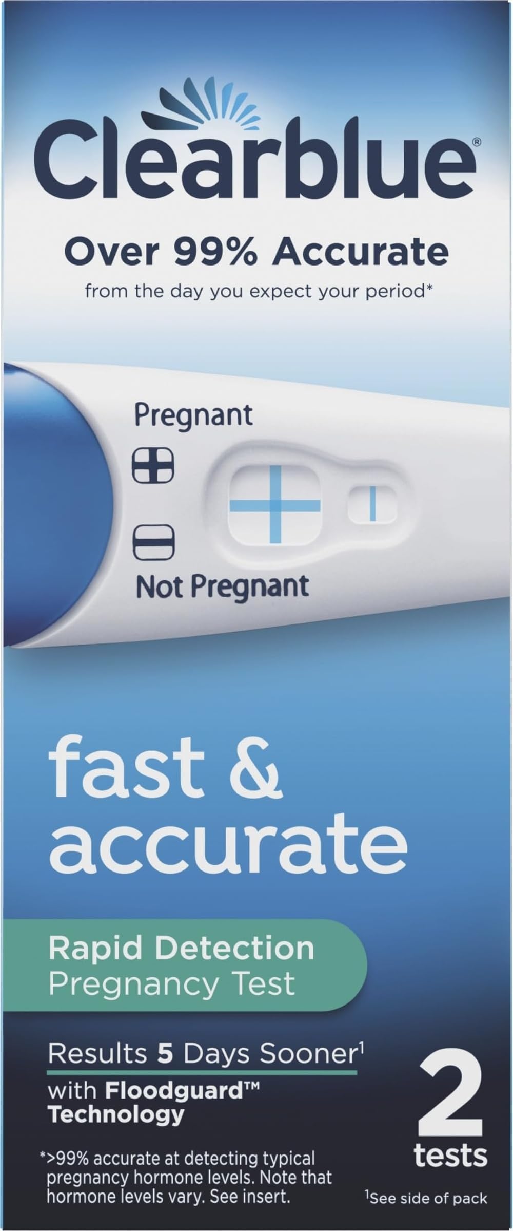 Clearblue Rapid Detection Pregnancy Test, Home Pregnancy Kit, 2 Count