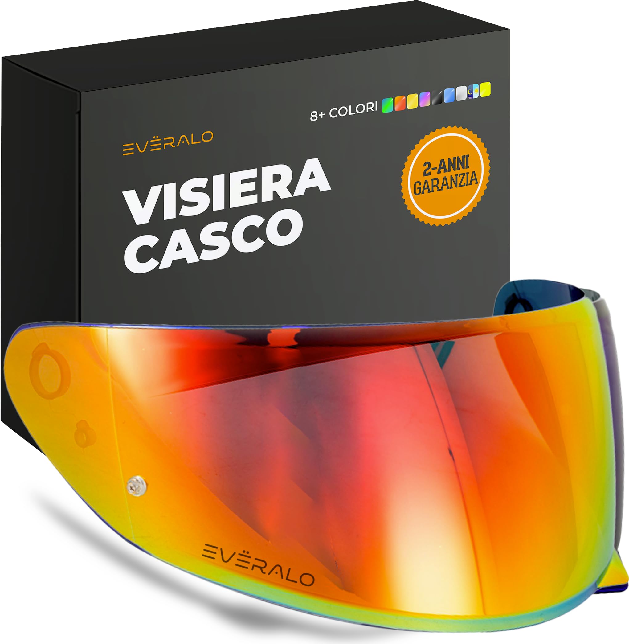 Visiera Compatibile con HJC C10 - C71 - HJ34P (Rosso Cromo)