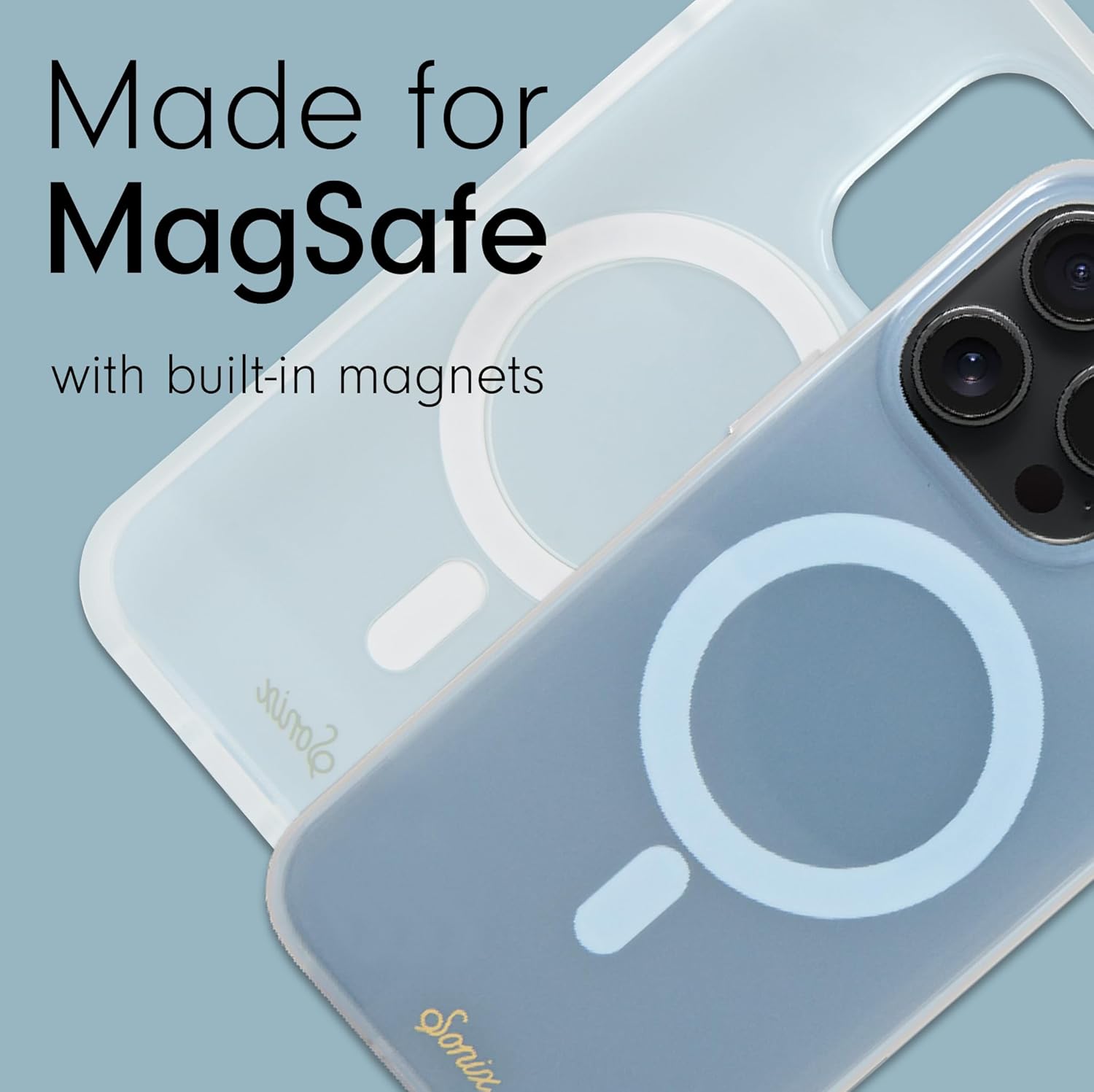 Sonix Protective Phone Case for iPhone 15 Pro Max | Compatible with Magsafe | 10ft Drop Tested | Jelly Sky Blue - Image 3