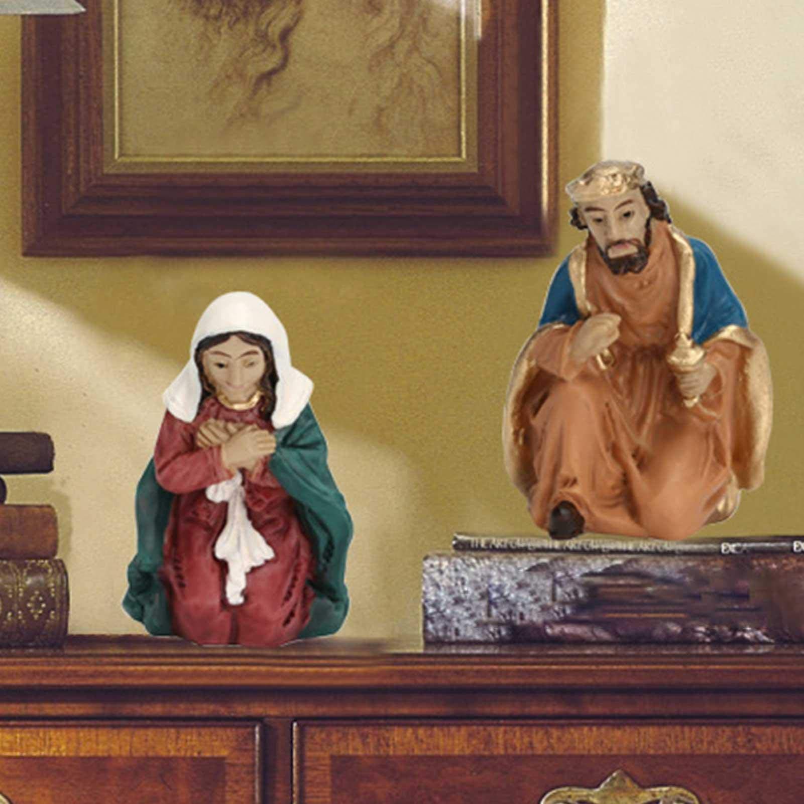 Crèche De Noël 11 Pièces - Figurines Nativité En Résine Peinte à La Main - 11