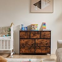 Vista 78 de OLIXIS Cómoda de 5 cajones para dormitorio, torre de almacenamiento de tela para sala de estar, entrada, marco de acero resistente, parte superior