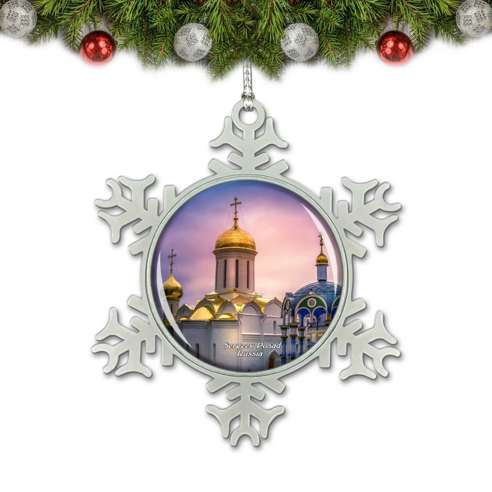 Umsufa Russia Sergeev Posad Christmas Ornament Tree Decoration Crystal Metal Souvenir Gift
