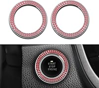 Vista 1 de 2 Pack Bling Auto Car Engine Start Stop Button Stickers, Car Crystal Rhinestone Engine Start Ring Decals, Car Universal Push Start Button Cover