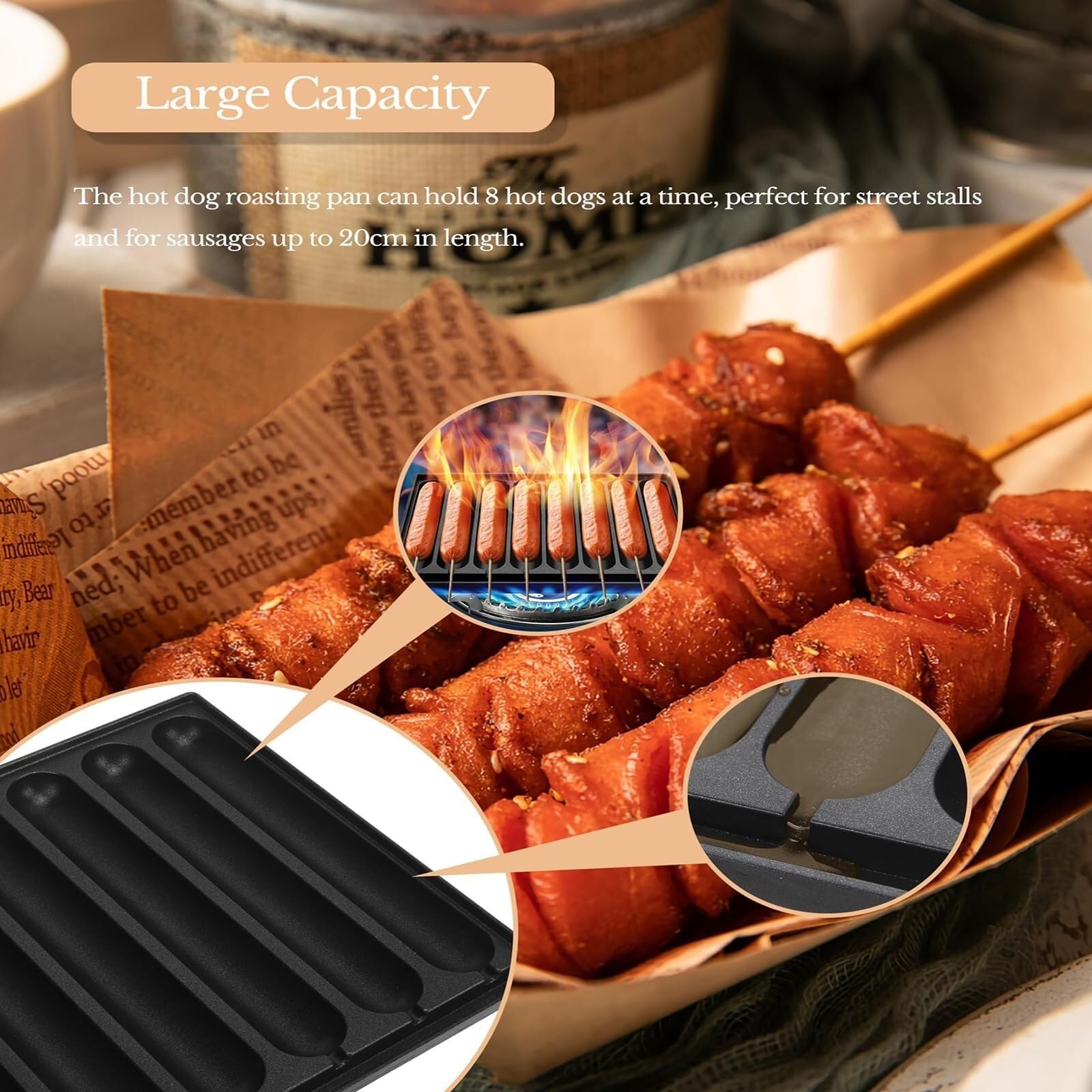 Parrilla eléctrica para perros calientes para uso doméstico y comercial