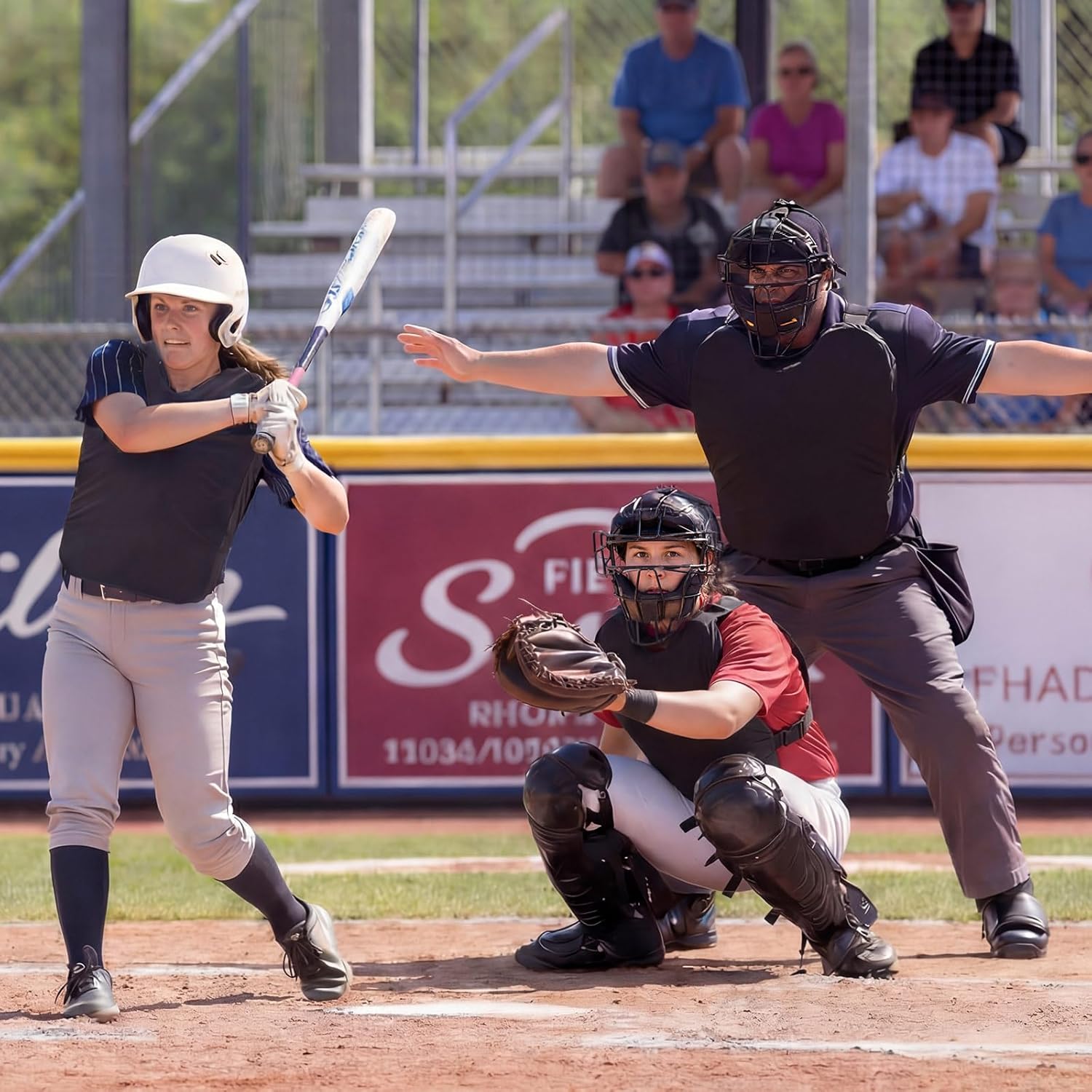 2 Pcs Umpire Gear Set,Umpire Mask and Chest Protector Pad,23.5'' x 21'' x 2.4'' Exterior Body Protector and Universal Face Mask, Suitable for Adult Baseball, Softball, Sports
