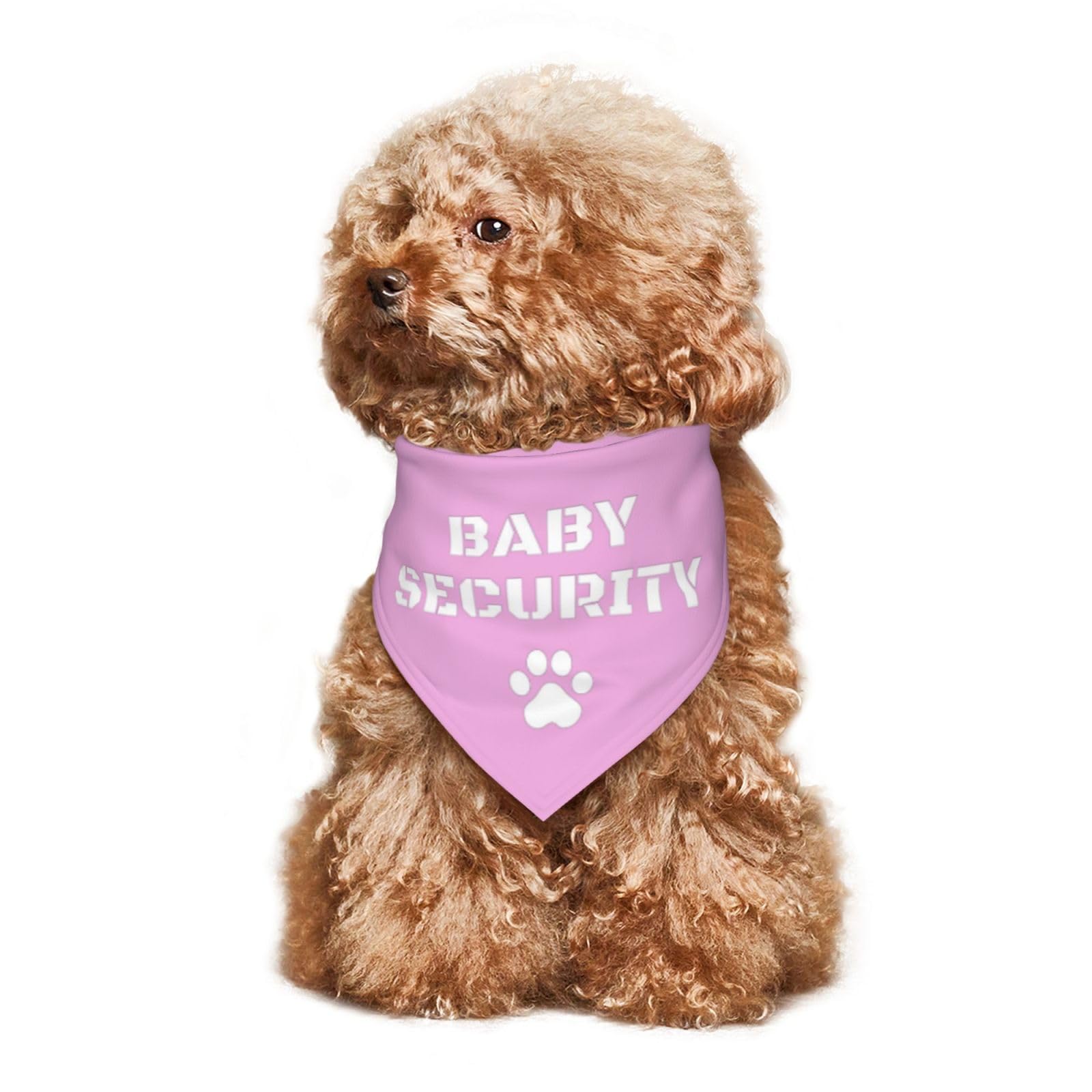 Baby Security in Training, anuncio de embarazo, bandana de revelación de género para perro, bufanda, accesorios de decoración, regalo para fiesta de amantes de los perros (rosa)