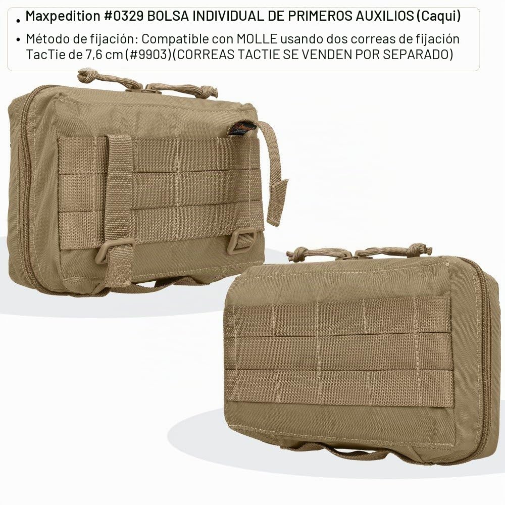 MAXPEDITION Bolsa individual de primeros auxilios (caqui)