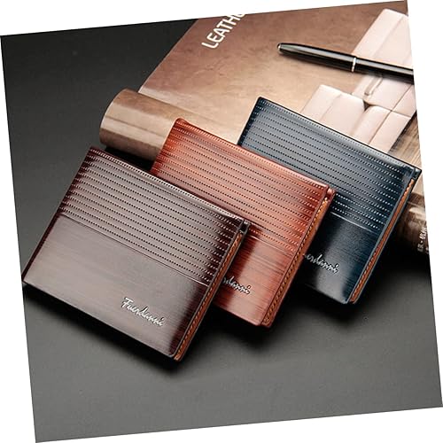 Miniatura 9 de TENDYCOCO Billeteras De Hombres Cuero Original Hombre Cartera para Hombres Hombres Monedero Cartera de Cuero PU para Hombres Hombre, Marrón,