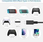Charging Cable Replacement for Nintendo Switch 2/Switch/Lite/OLED/for PS5/PS5 Pro Controller, USB Type C Charger Cord Compatible with Xbox Series X/S Controller and More USB C Device(10ft)