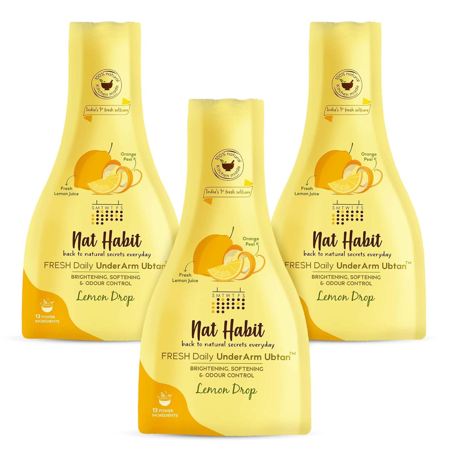 Buy Nat Habit Fresh Lemon Drop UnderArm Ubtan, Ayurvedic Underarm Scrub