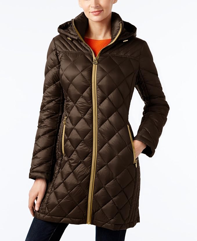 Michael Michael Kors con capucha larga Packable Down Puffer chamarra