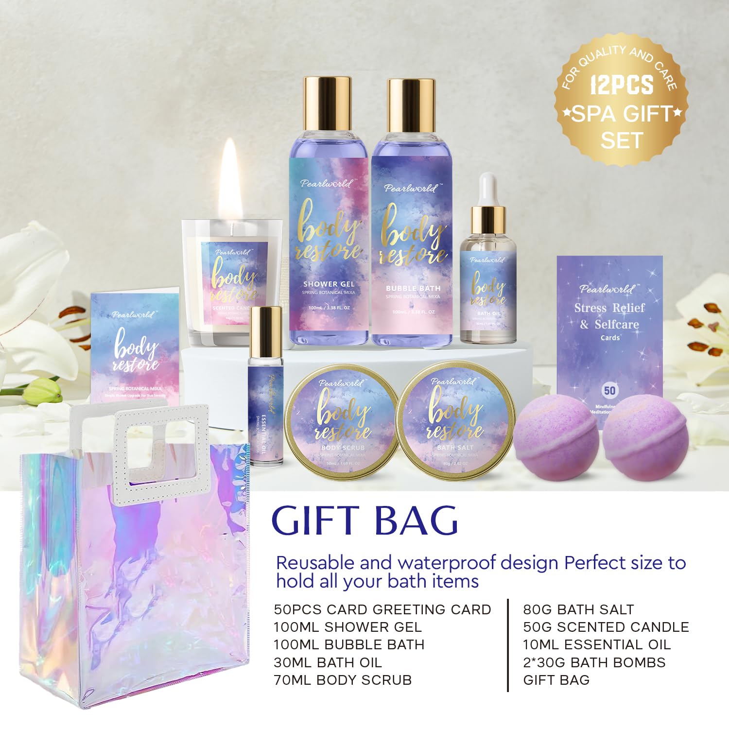 Amazon.com : Mother's Day Gift, Spa Kit for Women, 12 Pcs Luxury