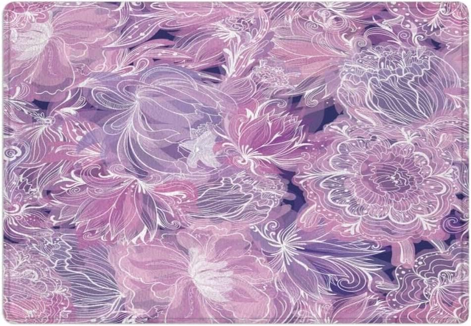 Decoración de baño de lavanda, alfombra de baño de lavanda, alfombra de baño floral, alfombra de baño morada, decoración de baño personalizada,