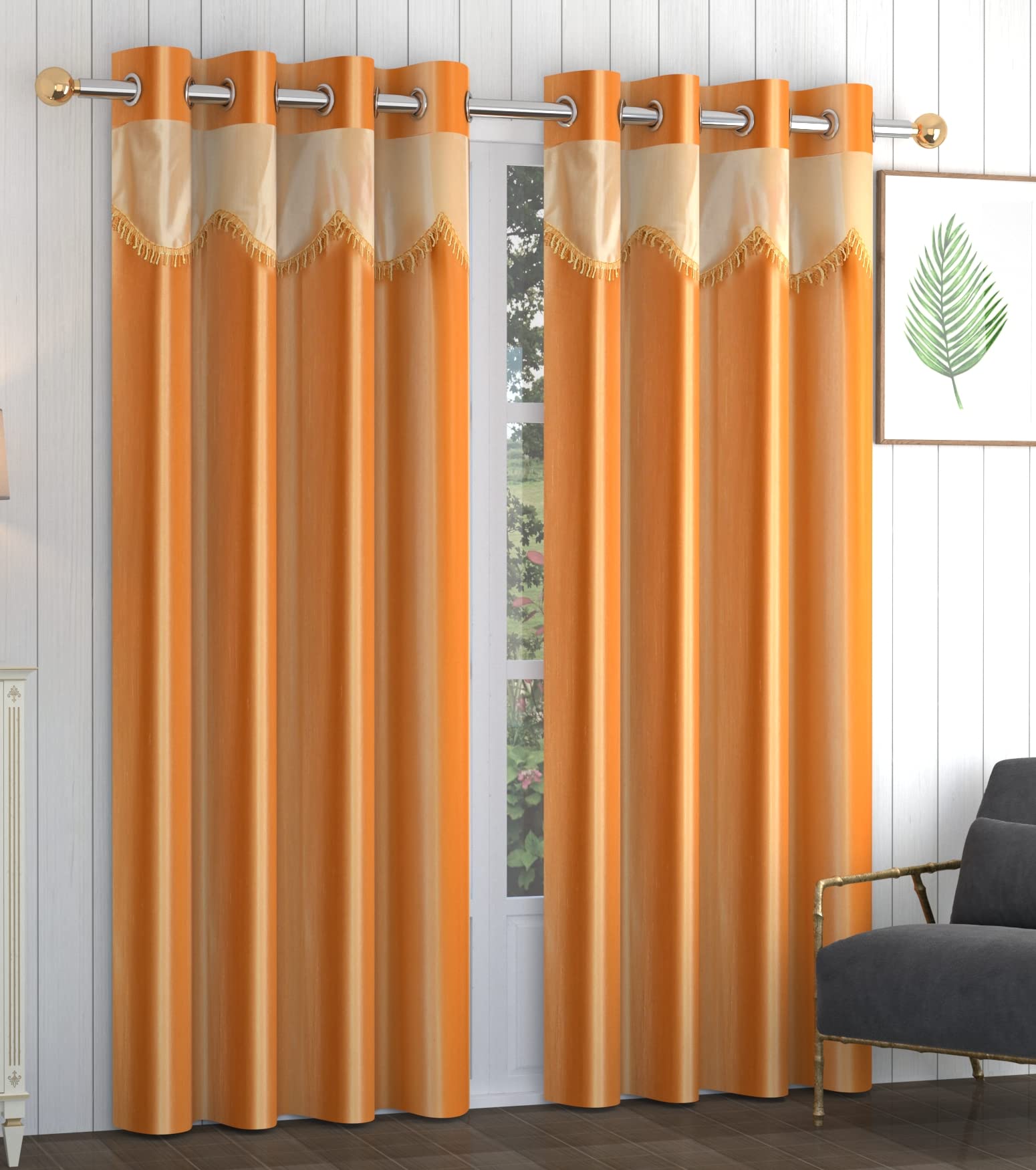 See full amazon price history chart for HOME UTSAV Premium Solid Plain Frill Curtains for Window 6 Feet, Pack of 1, Gold HOME UTSAV Premium Solid Plain Frill Curtains for Window 6 Feet, Pack of 1, Gold (B0C5HHPH5G) Amazon Price History, Amazon Price Tracker