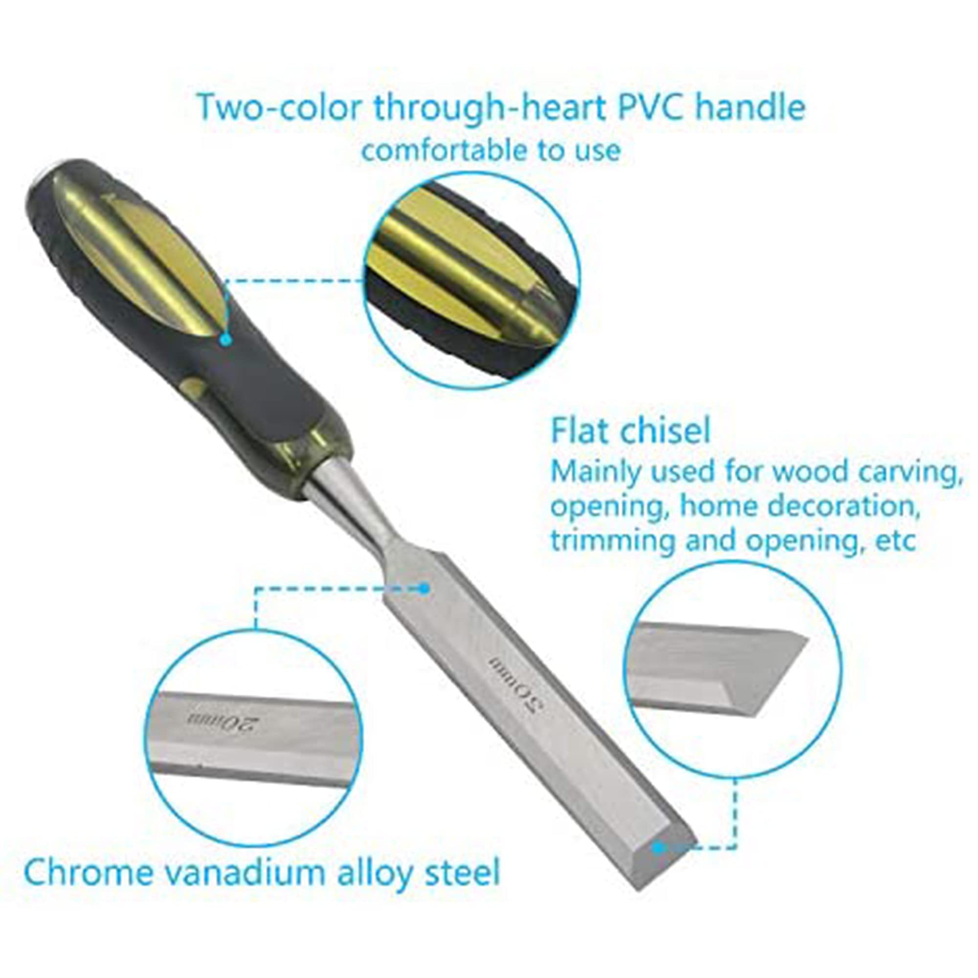 Juegos de formones cinceles para madera acero al cromo-vanadio 10 cinceles para madera para tallar madera para tallar madera carpintería esculpir tornear madera retocar muebles
