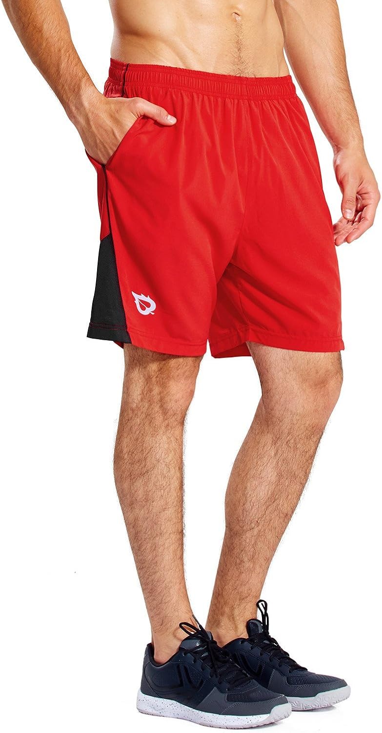 BALEAF Men's 7'' Athletic Running Shorts Quick Dry Mesh Liner Back Zip Pocket : Clothing, Shoes & Jewelry