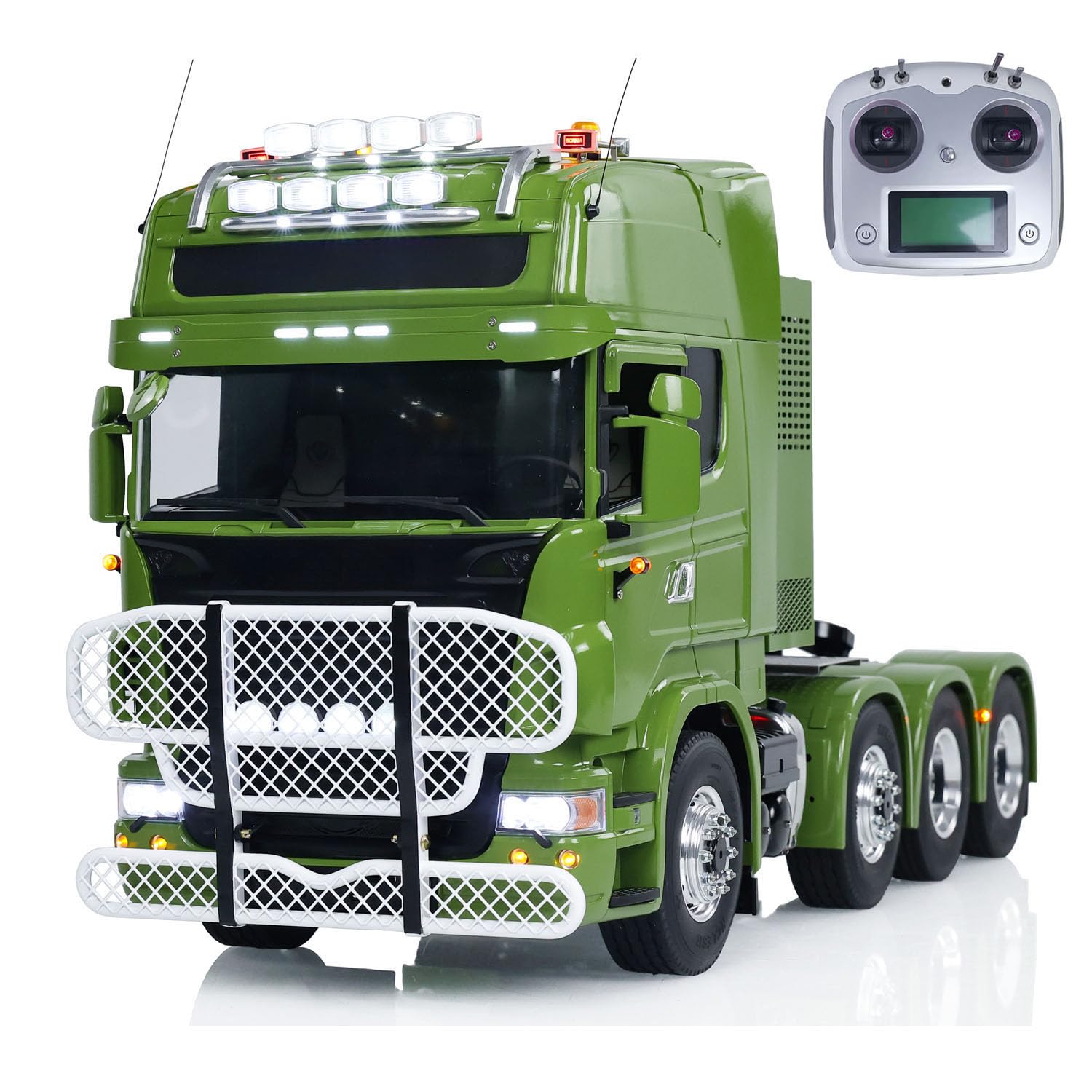 TOUCAN RC HOBBY Lesu Metal Chassis 1 14 8X8 RC Tractor Truck RTR Radio Control Car Smoke Unit