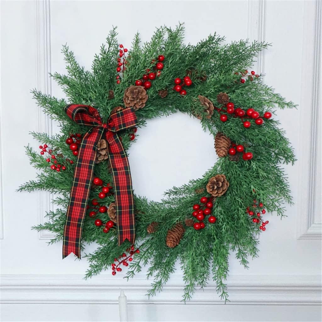 Anemone WreathPine Cone Berry Festive Window HangingPatio Door Hanging Wreath