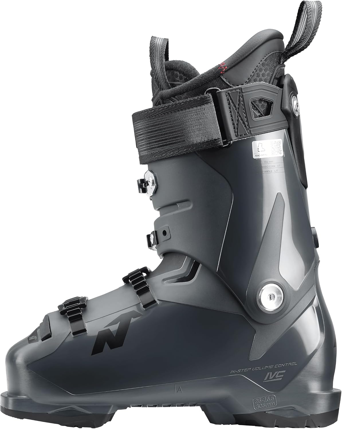 Nordica Cruise 130 Men's Comfort Fit All Mountain Alpine Ski Boots (Anthracite/Black/Red, 26.5)