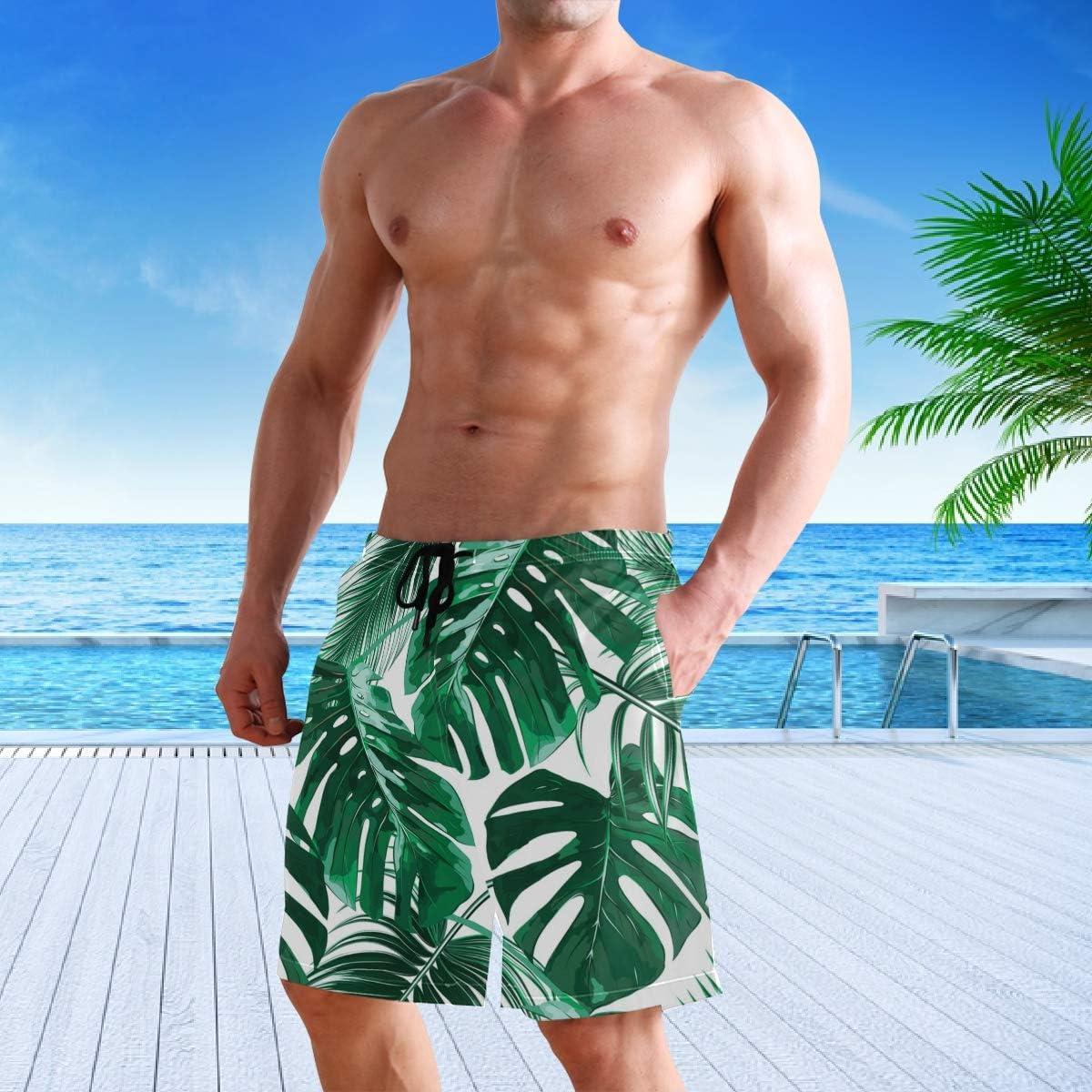 visesunny Men's Colorful Flower Print Beach Shorts Hot Summer Swim Trunks Sports Running Bathing Suits with Mesh Lining - Image 5