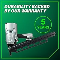 Vista 13 de Clavodora estructural Metabo HPT, clavadora neumática de potencia preferida por profesionales y herramienta de marco para pisos, cubiertas de techo