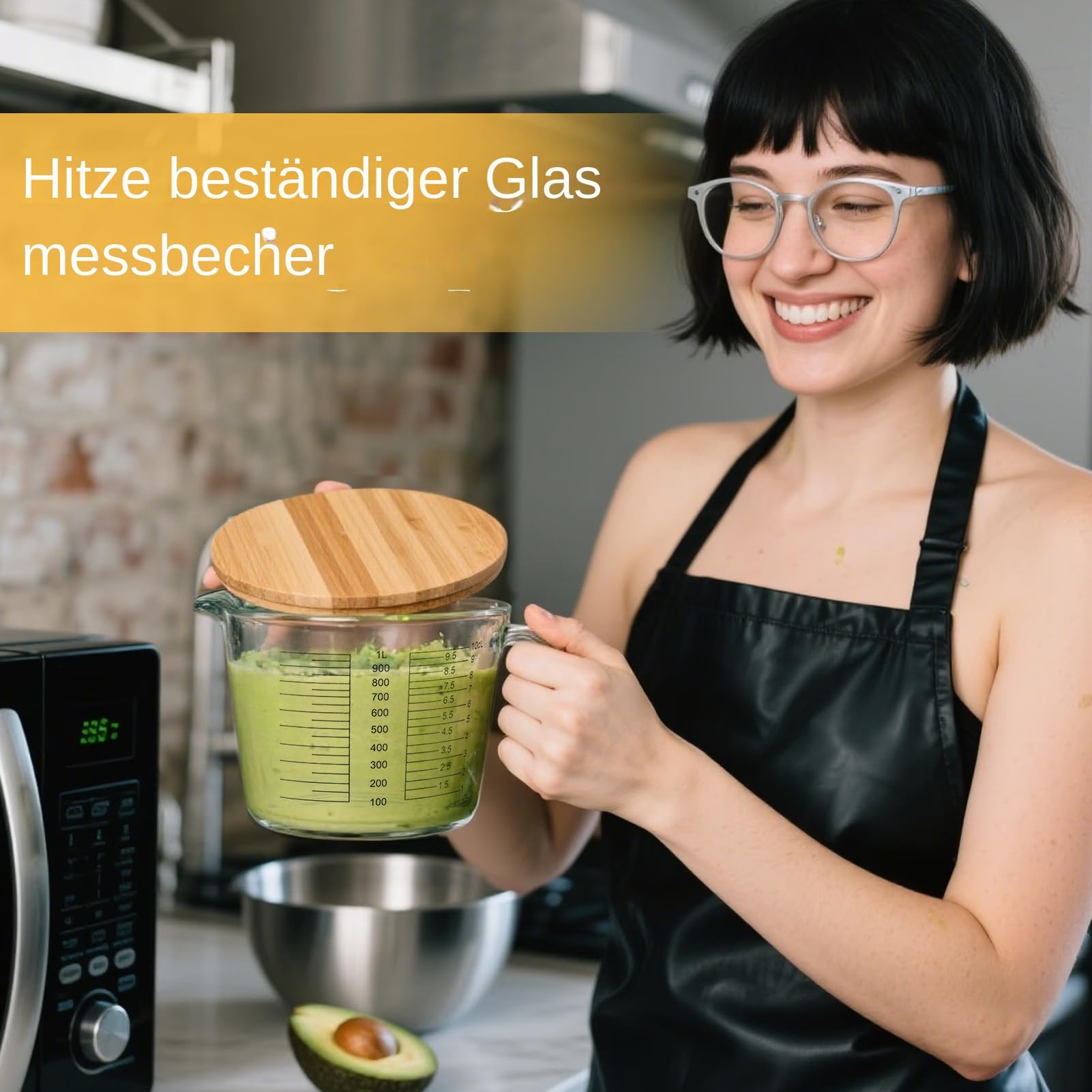 Tasses à Mesurer Alimentaires Verre Doseur de Cuisine avec Échelle de